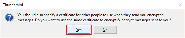 Select encryption key