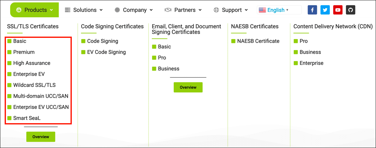 choose a certificate type