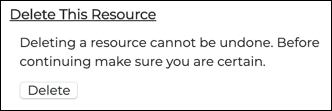Delete this Resource