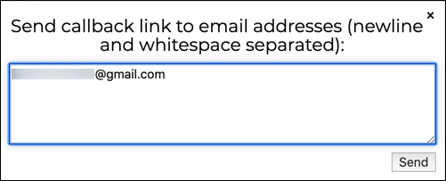 Enter email addresses