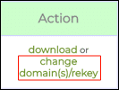 change domain(s)/rekey