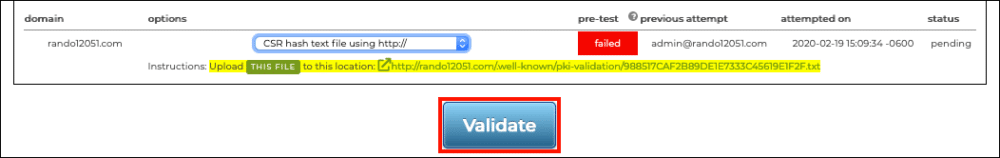 Domain Name SSL/TLS Pre-Validation - SSL.com