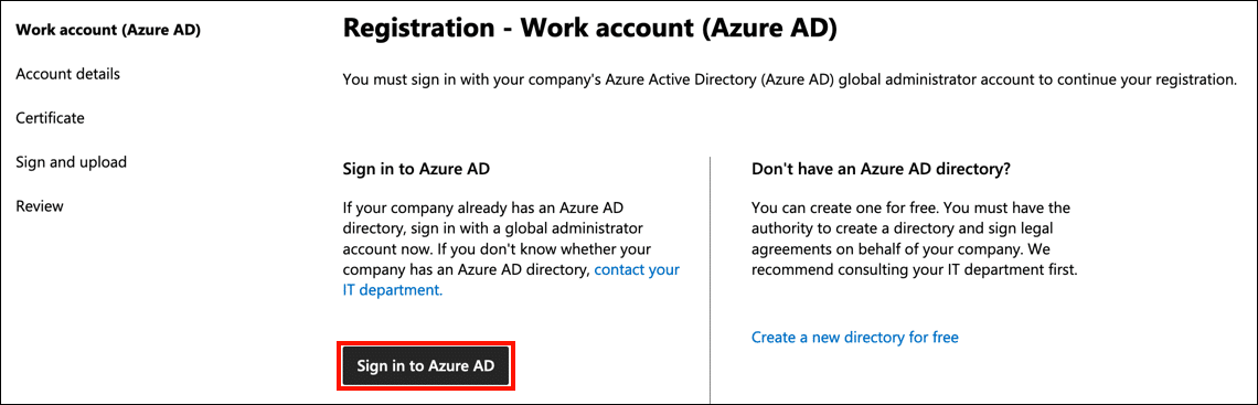 Sign in to Azure ID