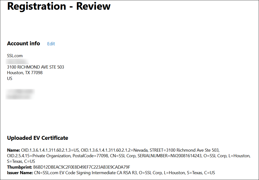 registration - review