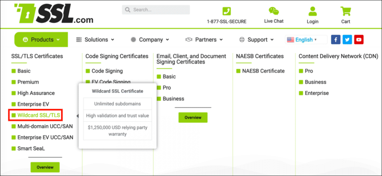 Order A Wildcard SSL Certificate - SSL.com